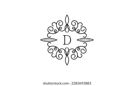 Simple Stylish Elegant Letter D Logo Stock Vector (Royalty Free ...