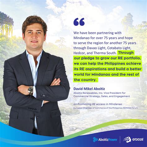Aboitiz Power Corporation - David Mikel Aboitiz, Aboitiz Renewables ...