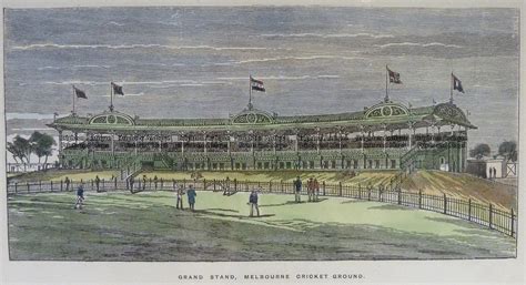 Antique Print 29-523 Melbourne Cricket Ground MCG grand stand c.1889 - Brighton Antique Prints ...