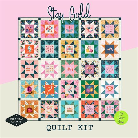 Stay Gold Panel Quilt Kit By Melody Miller Of Ruby Star Society