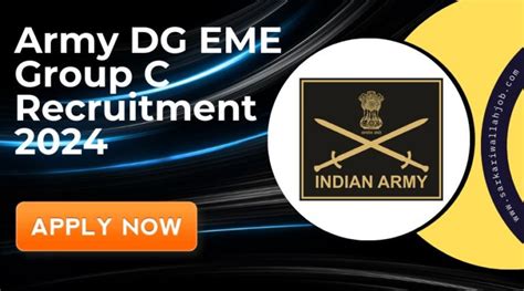 Army DG EME Group C Recruitment 2024 Notification Released For 625