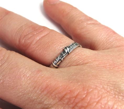 Clarinet Ring Sterling Silver Ox Finish