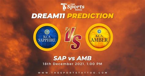 Sap Vs Amb Dream Prediction Today Match Kca Pink T Challengers