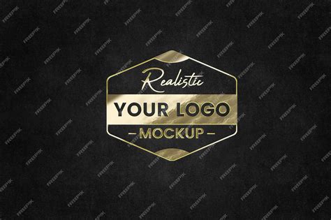 Premium PSD | Gold effect logo mockup