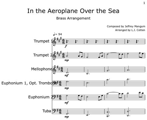 In The Aeroplane Over The Sea Sheet Music For Trumpet Horn In F