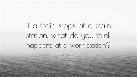 Hal Varian Quote: “If a train stops at a train station, what do you