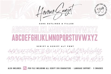 Havana Sunset Font Duo Svg Design Cuts