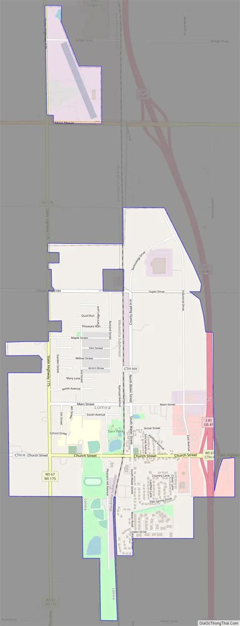 Map of Lomira village