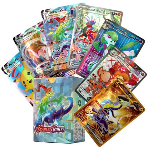 New Pokemon Cards English Version Holographic Miraidon Ex Arceus Vstar