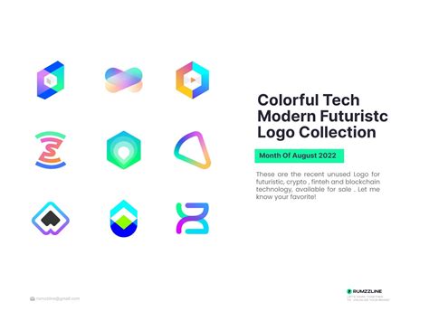 Colourful Tech Modern Futuristic Logofolio Logo Collection Logo