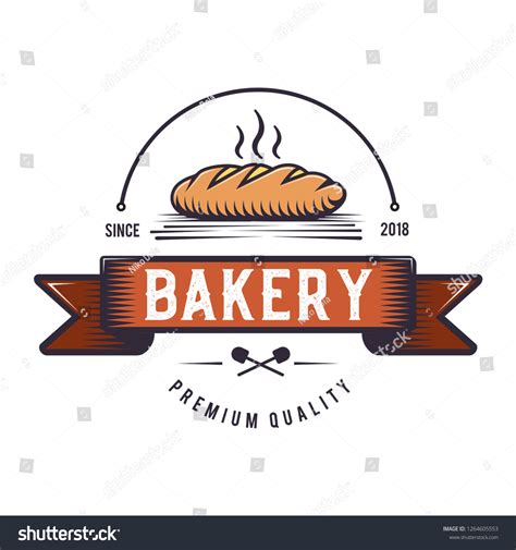 Retro Bakery Logo Design Vintage Hand Stock Vector (Royalty Free ...