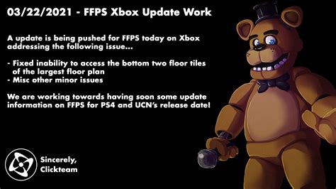 Freddy Fazbears Pizzeria Simulator Receives A Small Update On Xbox One Today See Below For