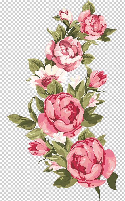 Rosa Rosa Ilustración De Flores Marcos De Flores Bordes Y Marcos Acuarela Decoración Floral