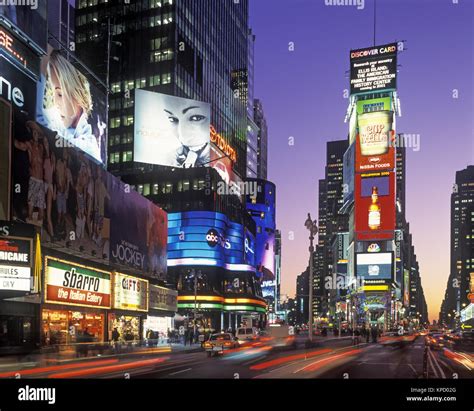 Theater District Broadway Theaters Billboards Hi Res Stock Photography