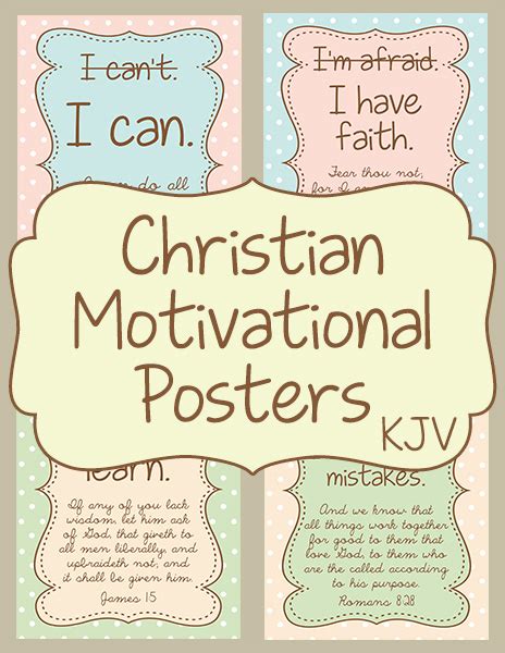 Christian Motivational Posters KJV - Warm Hearts Publishing