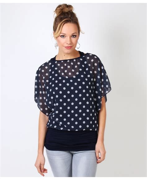 Shop For Womens Polka Dot Tops And Blouses Krisp