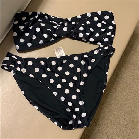 Mossimo Supply Co Swim Black And White Polka Dot Bikini Poshmark