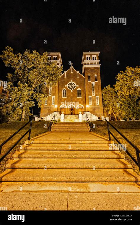 Sudbury's Christ The King Church at night Stock Photo - Alamy