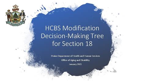 Hcbs Modification Decisionmaking Tree For Section 18 Maine