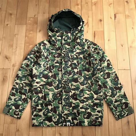 Bape Stussy × Bape Camo Snowboard Jacket A Bathing Ape Skull Grailed