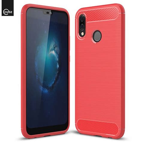 Husa Huawei P20 Lite Nova 3e CUBZ Series Brushed Carbon Red