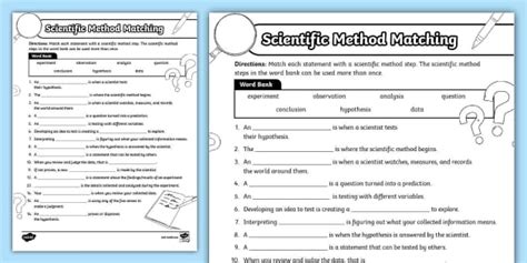 Scientific Method Activity Worksheet Twinkl