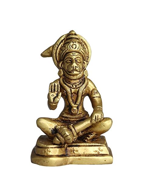 Buy Mythology Centre Brass Hanuman Ji Ki Murti In Blessing Posture With