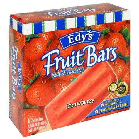 Dreyer's/Edy's Fruit Bars Strawberry - 6 ct