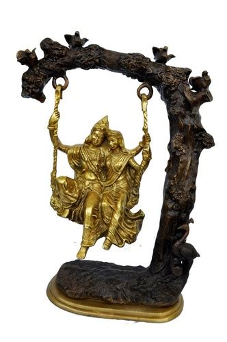 Radha Krishna On Swing Brass Metal Statue at 32452.00 INR in Aligarh ...