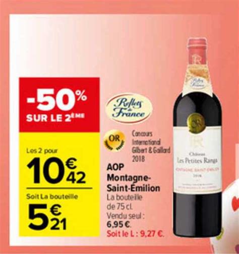 Promo Aop Montagne saint émilion chez Carrefour Market iCatalogue fr