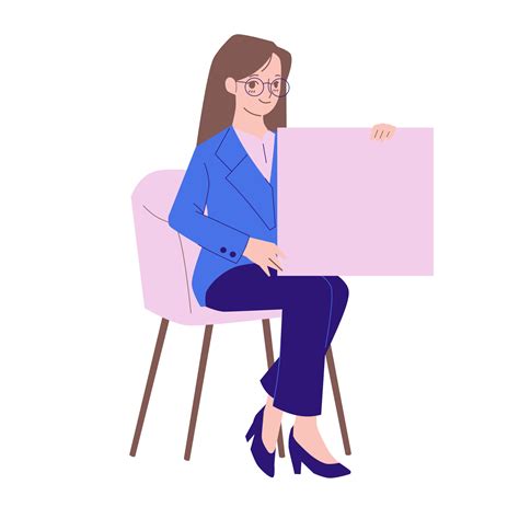 Confident Women Flat Vector Illustrations Presentation Woman Business Lady And Successful