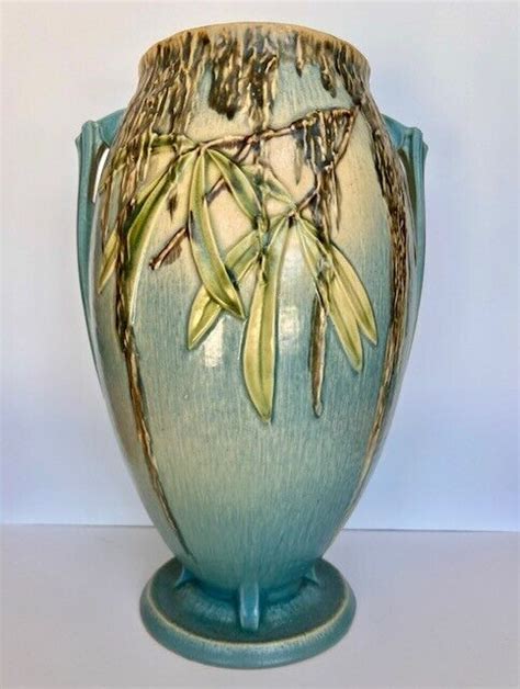 Roseville Moss Vase 786 14 Largest Size 14 58 Vintage Art Deco