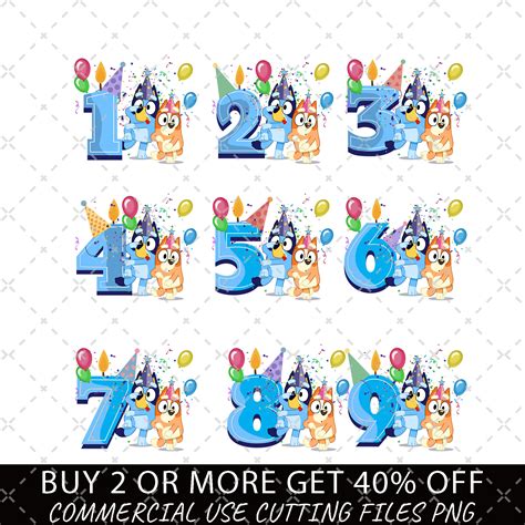 Bluey Birthday Png, My Birthday Png, Birthday Party Png, Birthday Gifts ...