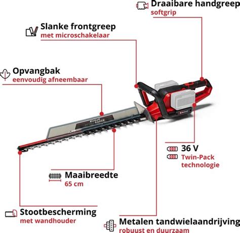 Einhell Accu Heggenschaar GE CH 36 65 Li Solo Power X Change 36 V