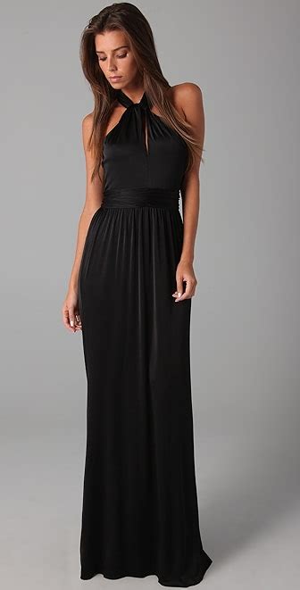 Halston Heritage Long Halter Twist Dress Shopbop