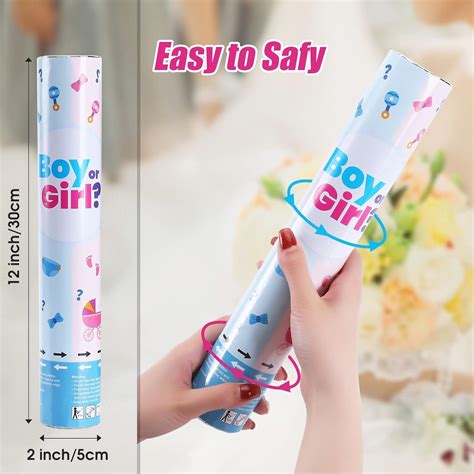 Buy Tgbyhn Gender Reveal Confetti Powder Cannon Blue Color Party