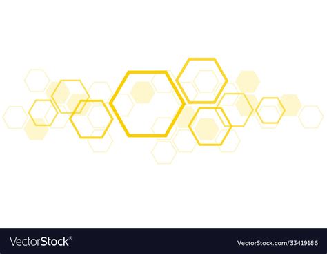 Hexagon bee hive design art and space background Vector Image