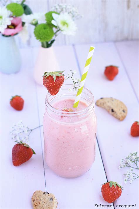 Milkshake vegan façon tarte aux fraises Fais moi croquer