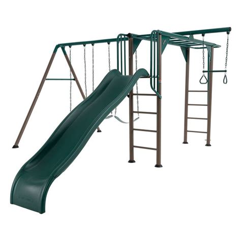 Lifetime Monkey Bar Adventure Dome Climber Earthtone Swing Set