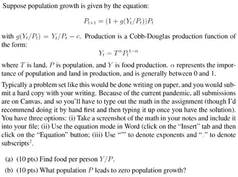 [solved] Suppose Population Growth Is Given By The Solutioninn