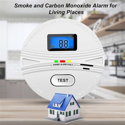 Detector combinado de alarma de monóxido de carbono de humo alimentado