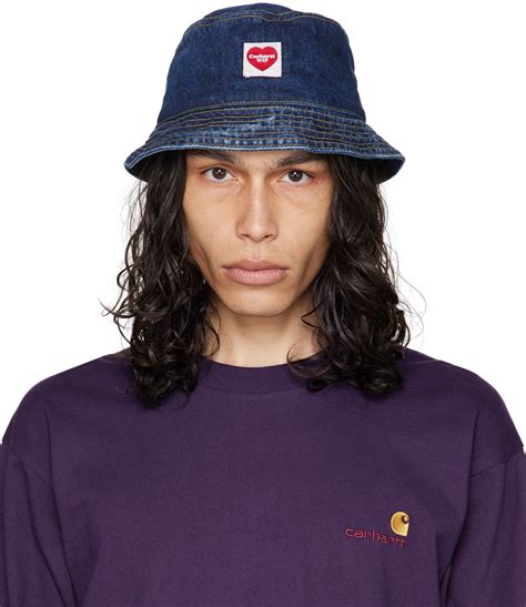 Carhartt Work In Progress Blue Nash Denim Bucket Hat Ssense Uk