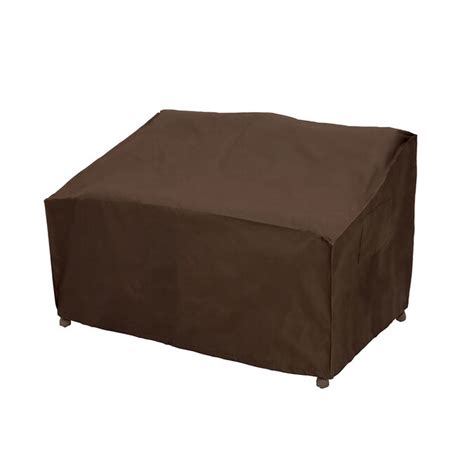 Elemental Dark Brown Premium Polyester Loveseat Cover In The Patio Furniture Covers Department