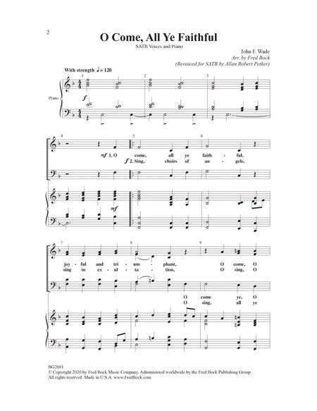 O Come All Ye Faithful By Fred Bock 4 Part Digital Sheet Music Sheet Music Plus