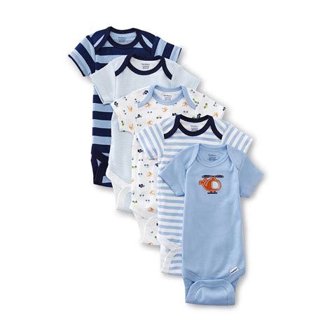 Gerber Newborn Boy's 5-Pack Onesies - Transportation