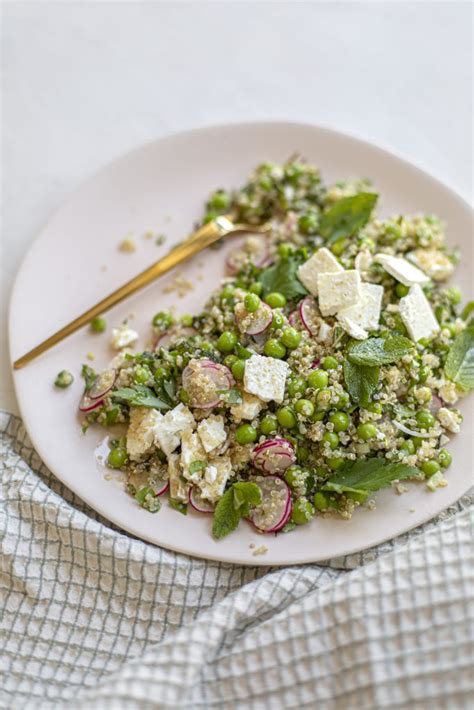 Salade Quinoa Petit Pois Frais Feta Radis Les Bichettes