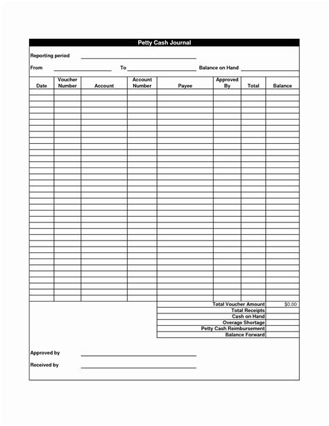 Cash Disbursement Journal Template Excel