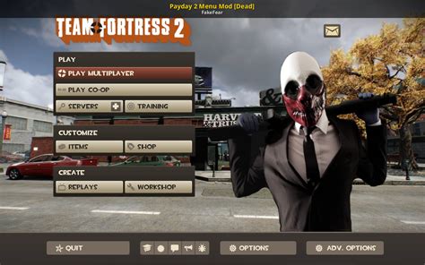 Payday 2 Menu Mod [dead] [team Fortress 2] [mods]