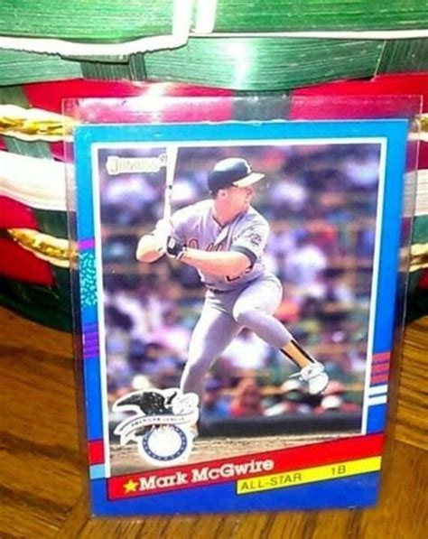 Mark Mcgwire Baseball Card Donruss Leaf By Vickiesvintageroom