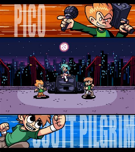 Fnf Week 3 Pico Scott Pilgrim Vs The World Style By Metalangelol On